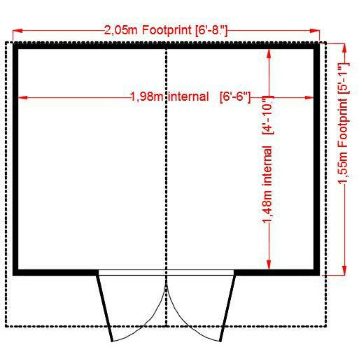 Shire Mumley Pressured Treated Summerhouse (7x5) MUML0705PSL-1AA 5060490133492