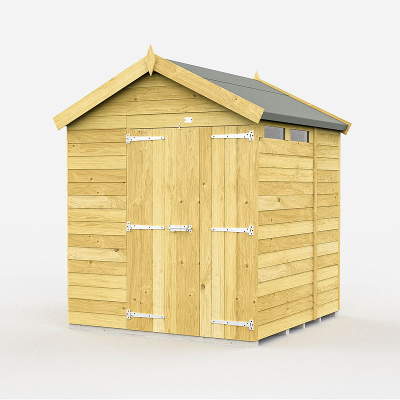 Total Sheds (7x6) Pressure Treated Apex Security Shed