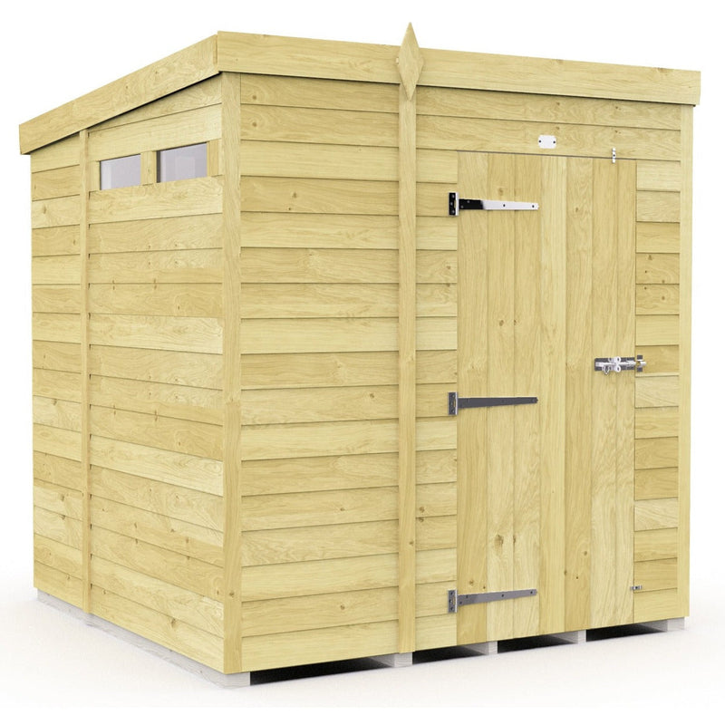 Total Sheds (7x6) Pressure Treated Pent Security Shed