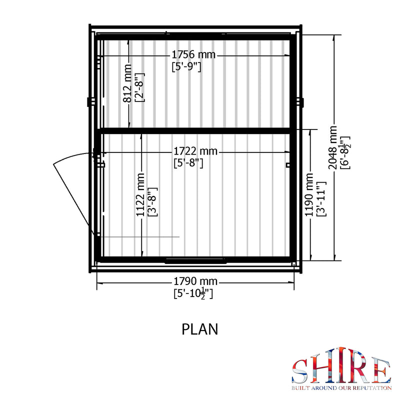 Shire Shed & Log Store (7x6) SHLO0706DSL-1AA 5060490131177 - Outside Store