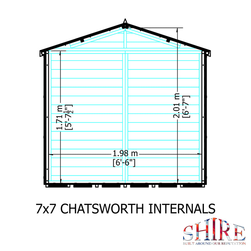 Shire Chatsworth Summerhouse (7x7) CHAT0707DSL-1AA 5060437981964