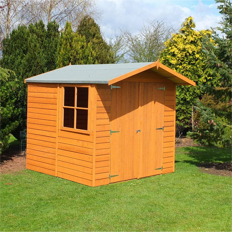 Shire Dip Treated Overlap Shed Double Door (7x7) OVED0707DOL-1AA 5060437981636 - Outside Store