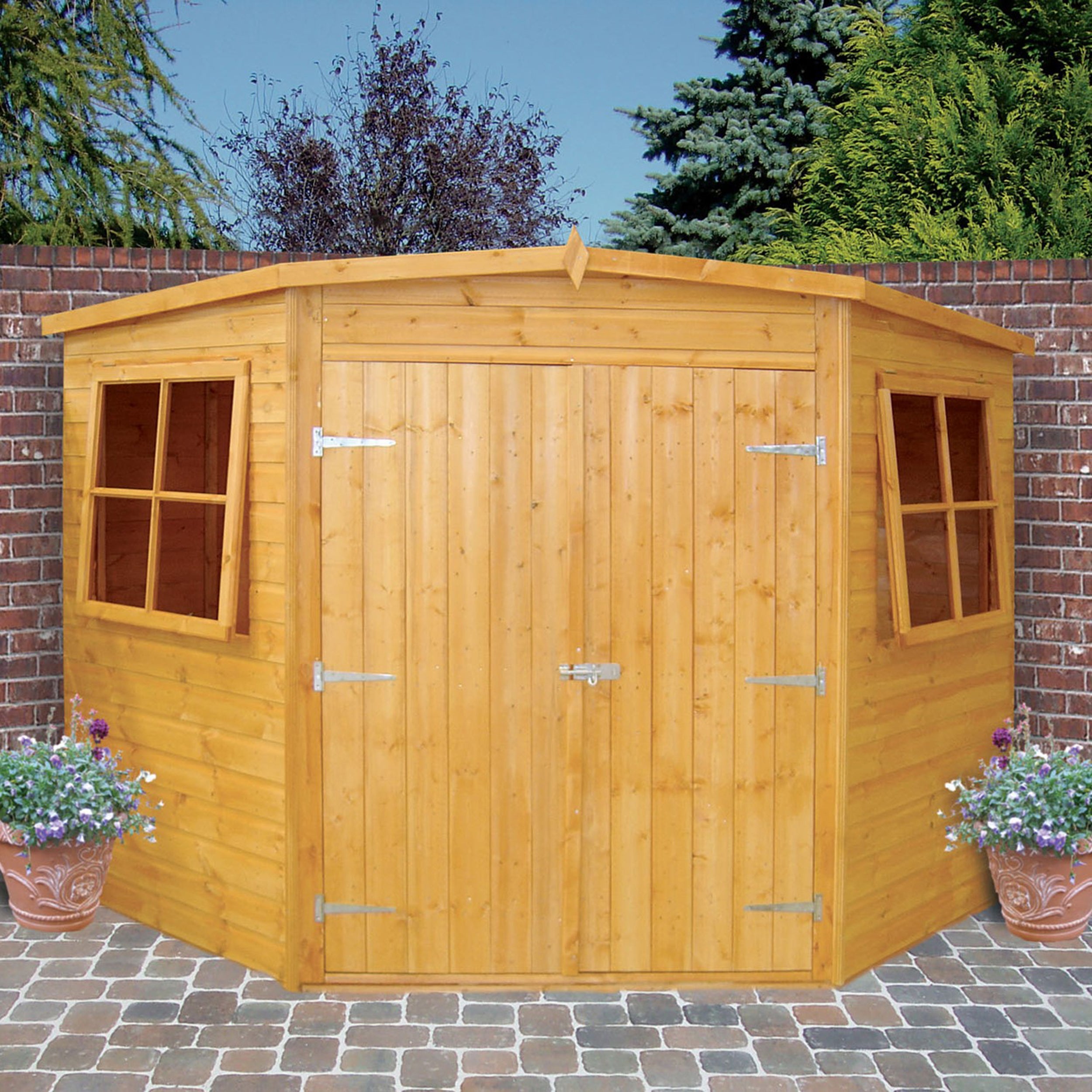 Shire Corner Shed Premium (10x10) CNRS1010DSL-1AA 5019804101009 - Outside Store