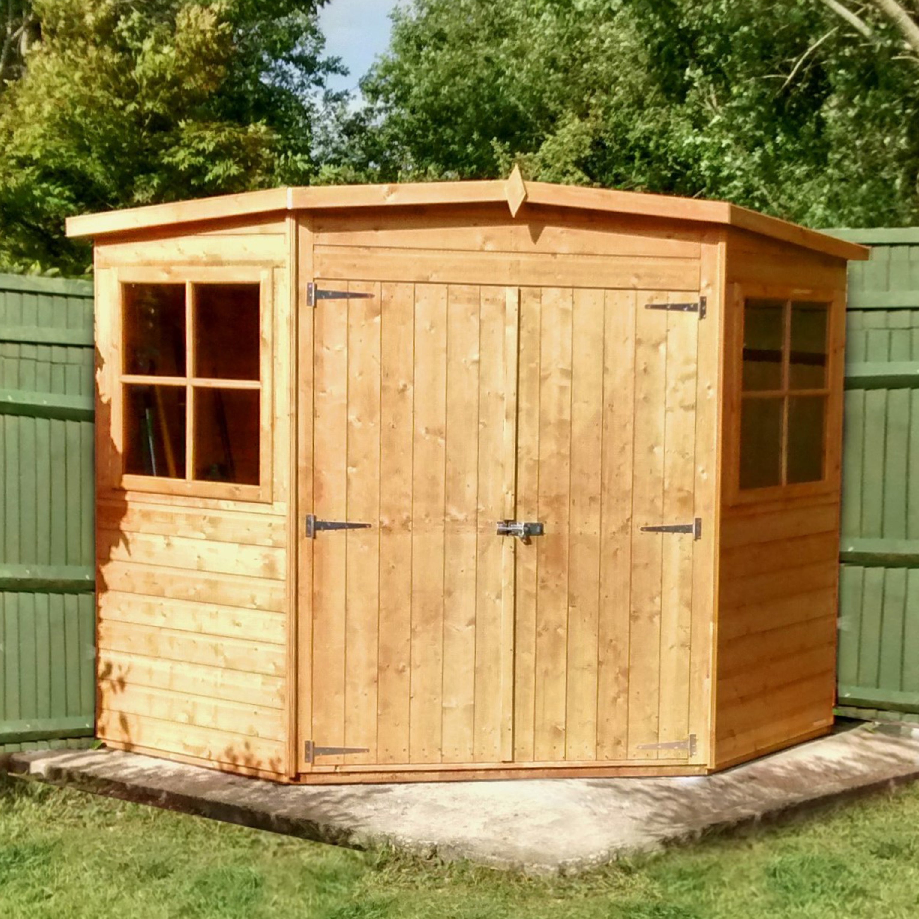 Shire Corner Shed Premium (10x10) CNRS1010DSL-1AA 5019804101009 - Outside Store