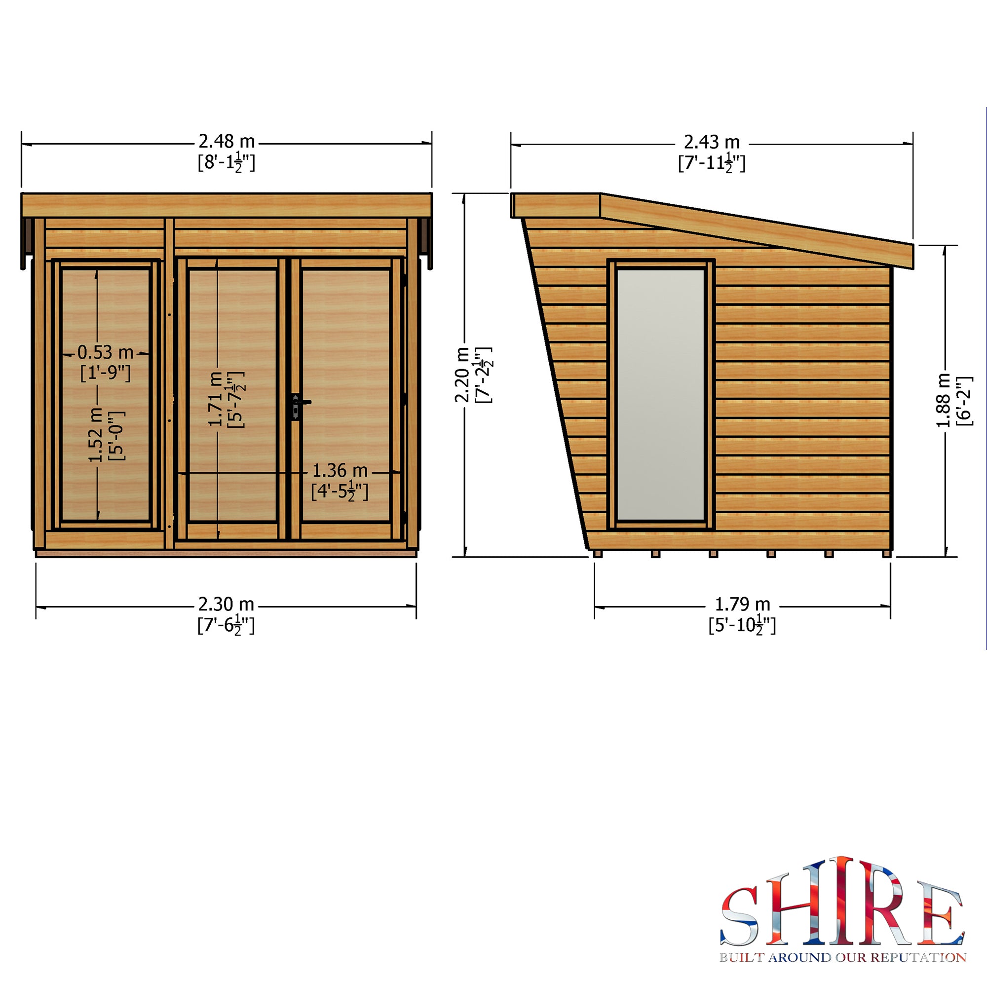 Shire Highclere Summerhouse (8x6) HIGH0806DSL-1AA 5060490131290