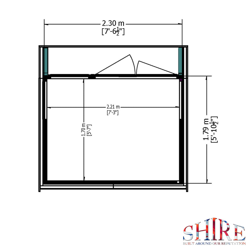 Shire Highclere Summerhouse (8x6) HIGH0806DSL-1AA 5060490131290