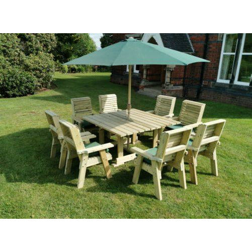 Churnet Valley Ergo 8 Seater Square Set with 8 Chairs ET107 9145341341717