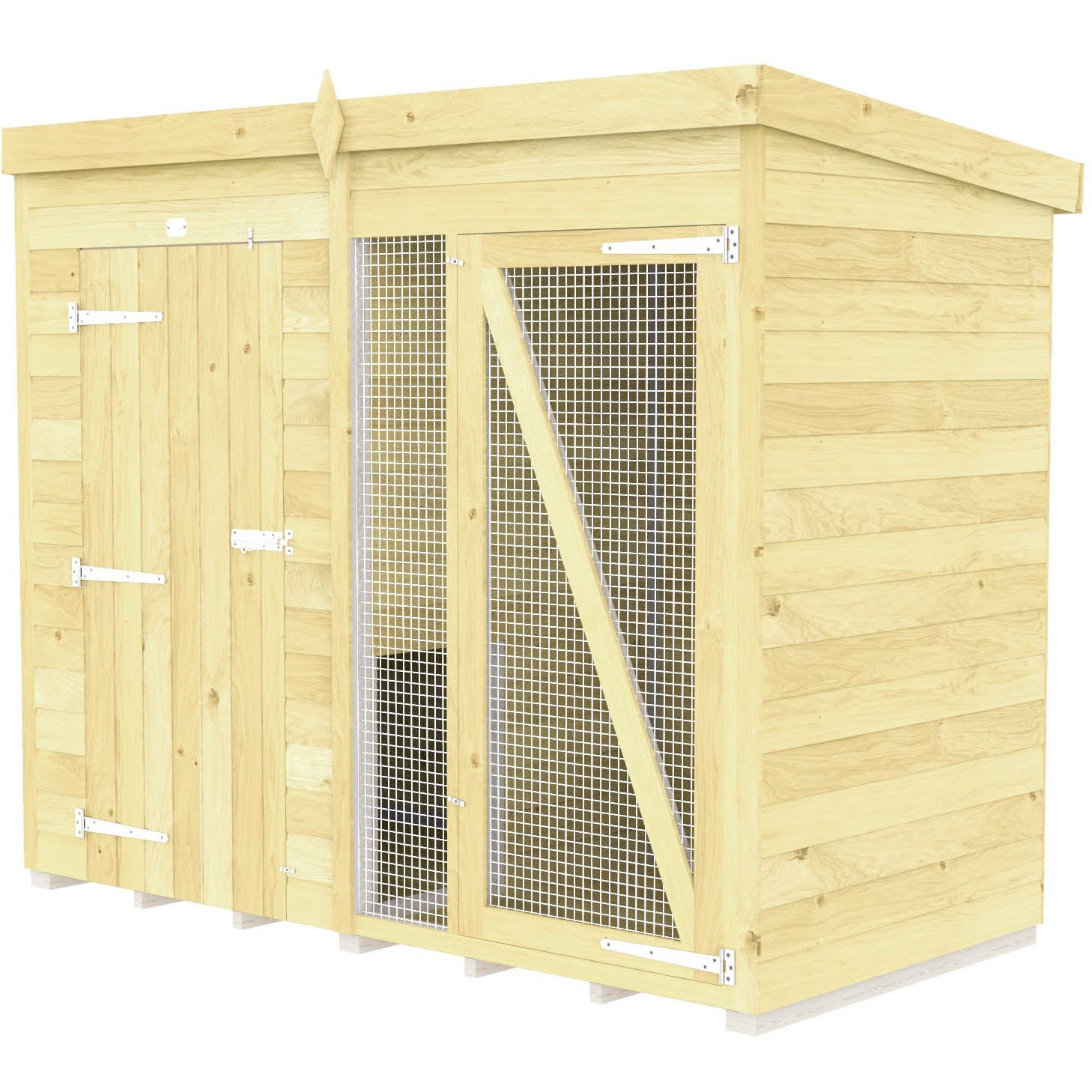 Total Sheds (8x4) Dog Kennel And Run (Full Height)