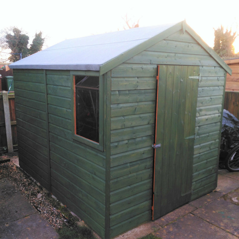 Shire Durham Pressure Treated Shiplap Range Shed Single Door (8x6) DURH0806PSL-1AA 5060490131153 - Outside Store