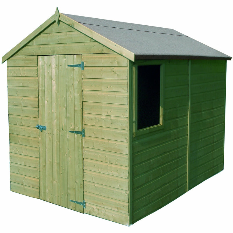 Shire Durham Pressure Treated Shiplap Range Shed Single Door (8x6) DURH0806PSL-1AA 5060490131153 - Outside Store