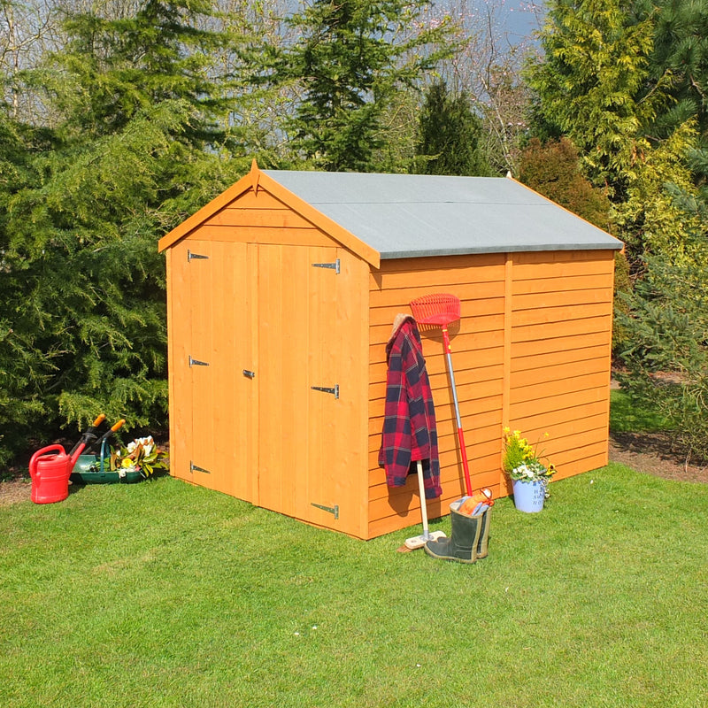 Shire Dip Treated Overlap Premium Shed Double Door No Window (8x6) OVED0806DOL-1AA 5060437981605 - Outside Store