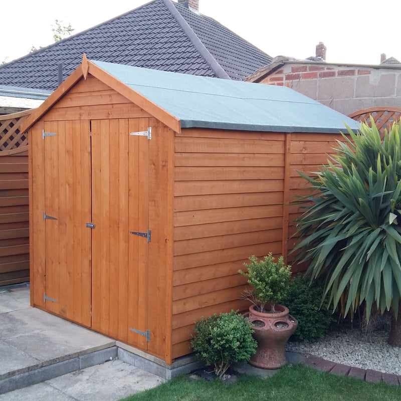 Shire Dip Treated Overlap Premium Shed Double Door No Window (8x6) OVED0806DOL-1AA 5060437981605 - Outside Store