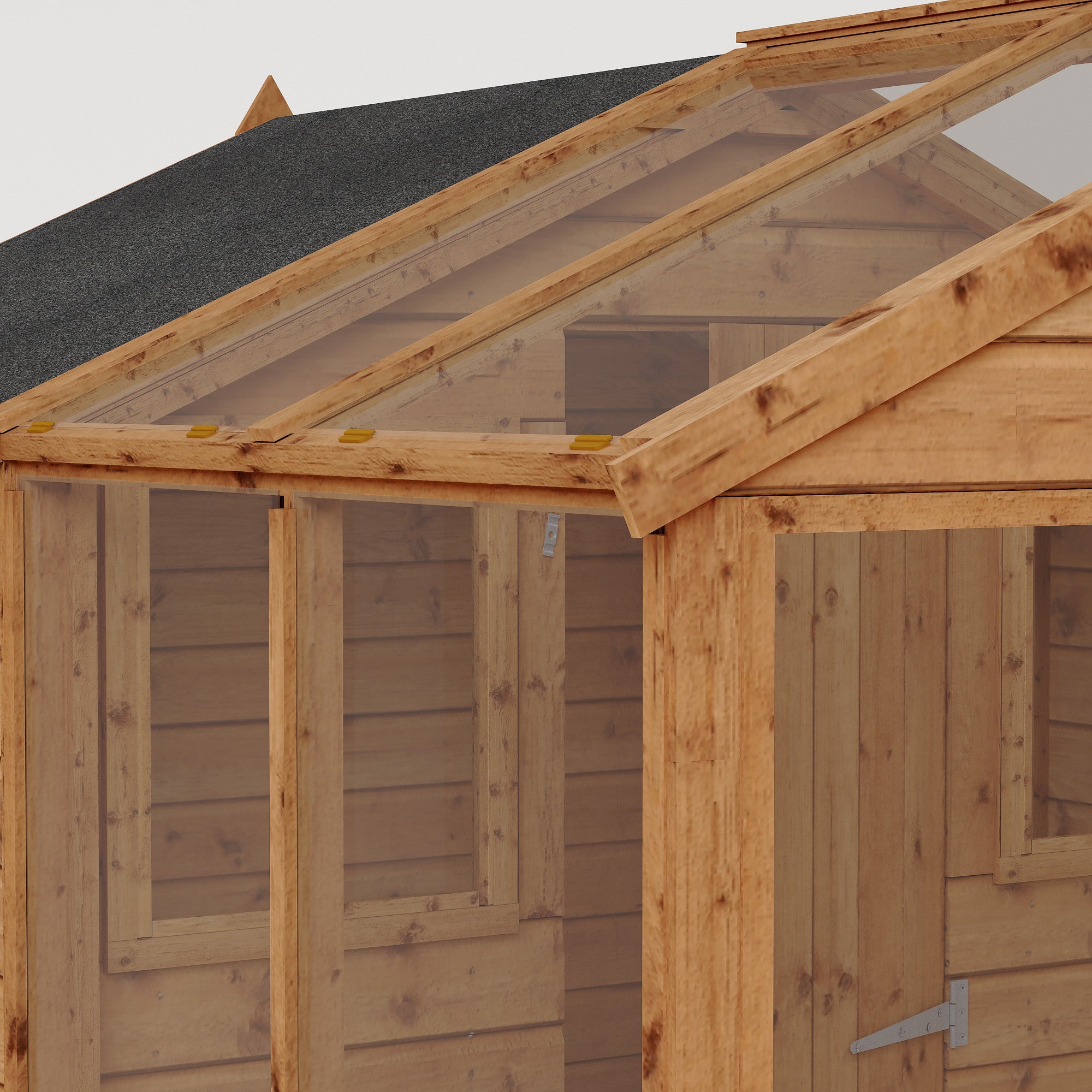 Mercia Traditional Wooden Apex Greenhouse Combi Shed (8x6) (SI-004-001-0024 - EAN 5029442091198)