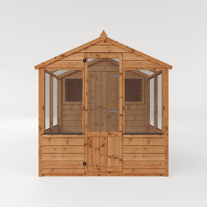 Mercia Traditional Wooden Apex Greenhouse Combi Shed (8x6) (SI-004-001-0024 - EAN 5029442091198)