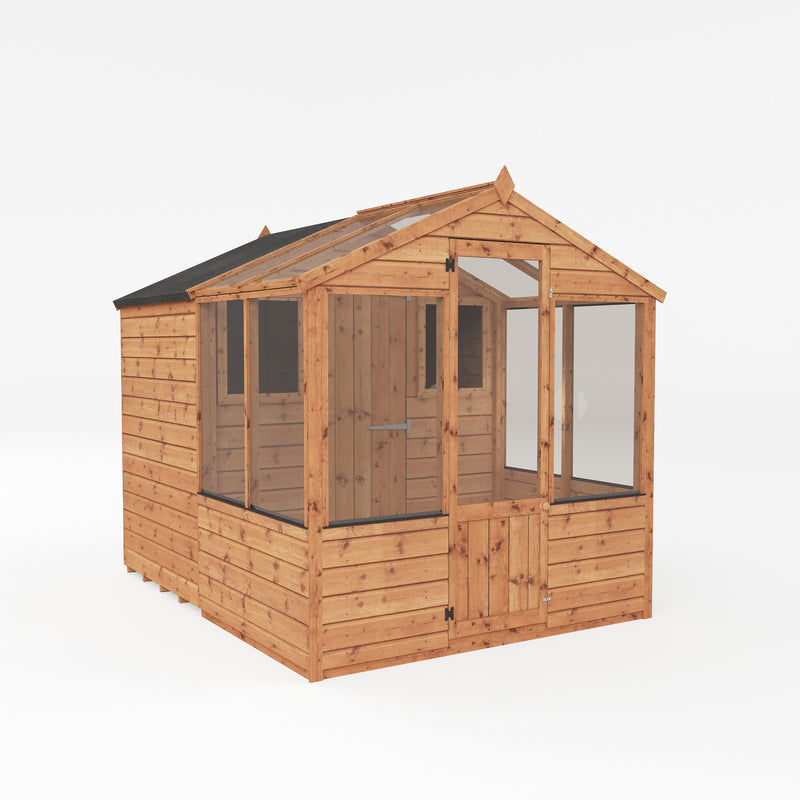 Mercia Traditional Wooden Apex Greenhouse Combi Shed (8x6) (SI-004-001-0024 - EAN 5029442091198)