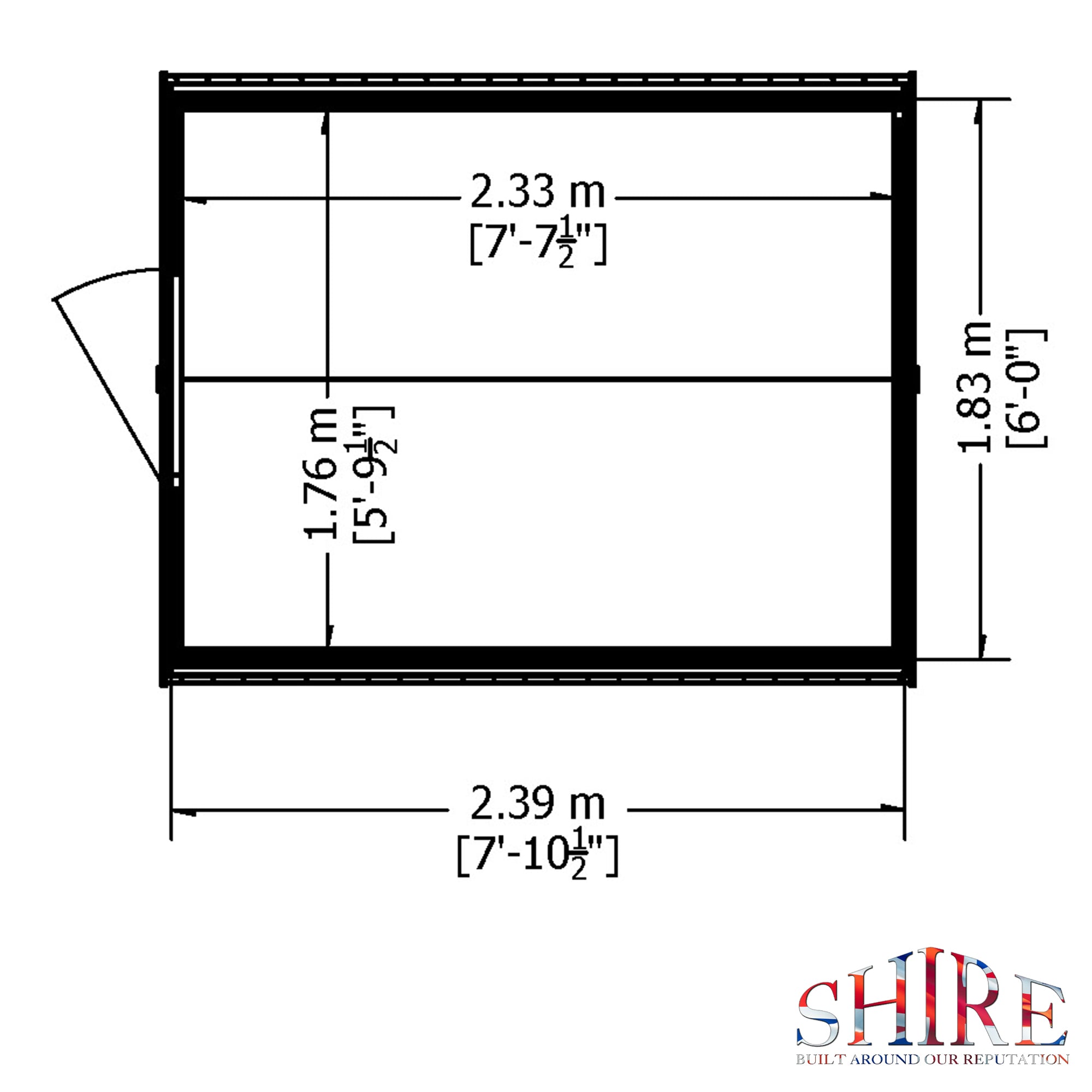 Shire Dip Treated Overlap Value Shed Single Door (8x6) OVEV0806DOL-1AA 5060490131702 - Outside Store