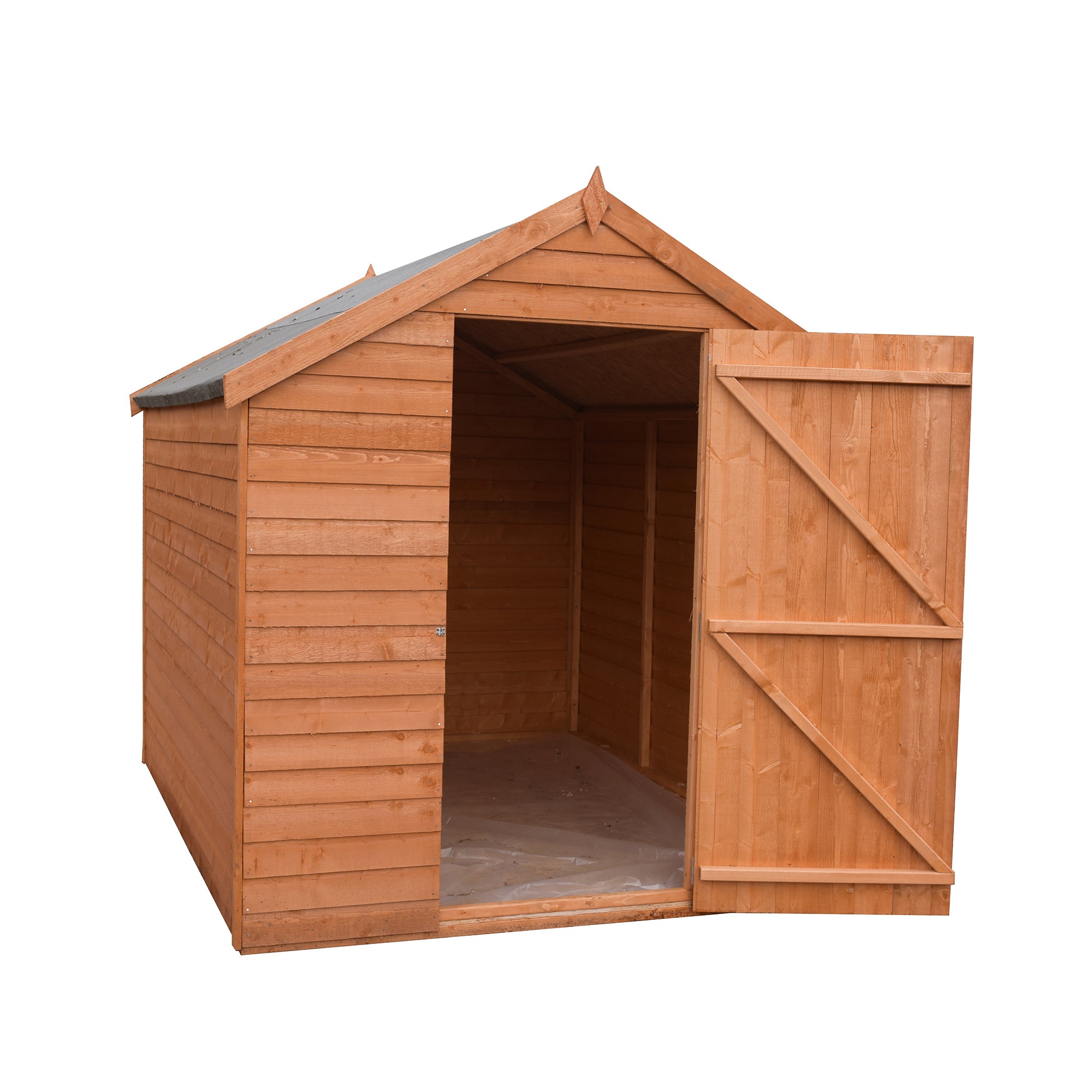 Shire Dip Treated Overlap Value Shed Single Door (8x6) OVEV0806DOL-1AA 5060490131702 - Outside Store