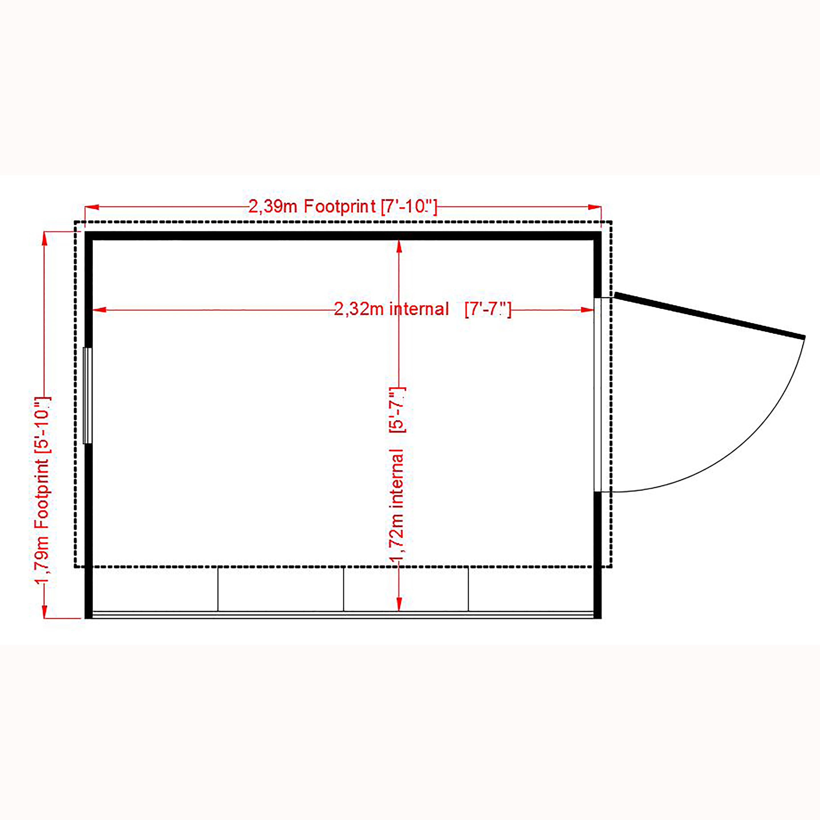 Shire Iceni Potting Shed  Greenhouse (8x6) ICEN0806DSL-1SA 5019804118991