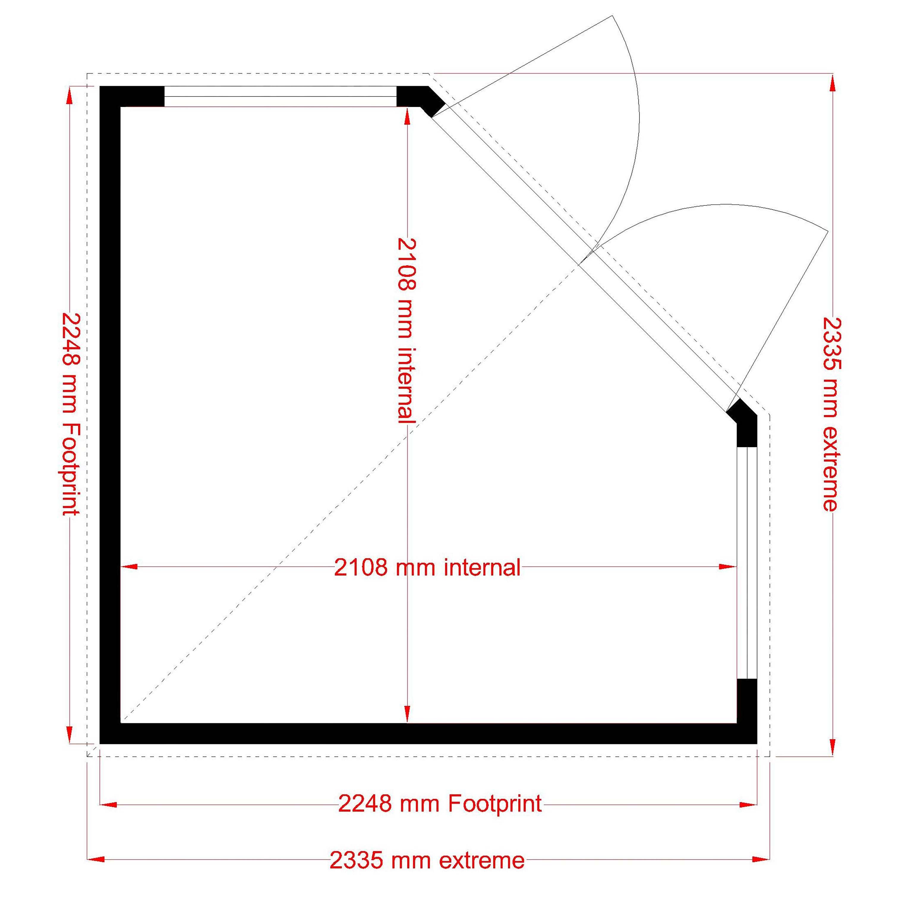 Shire Barclay Summerhouse (8x8) BARC0808DSL-1AA 5060437987225 - Outside Store