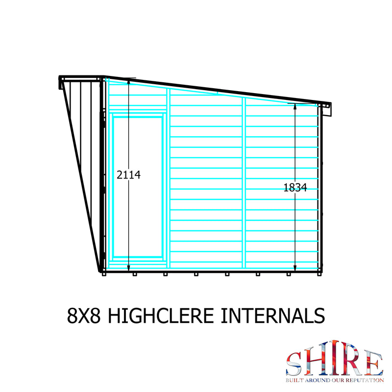 Shire Highclere Summerhouse (8x8) HIGH0808DSL-1AA 5060490131306