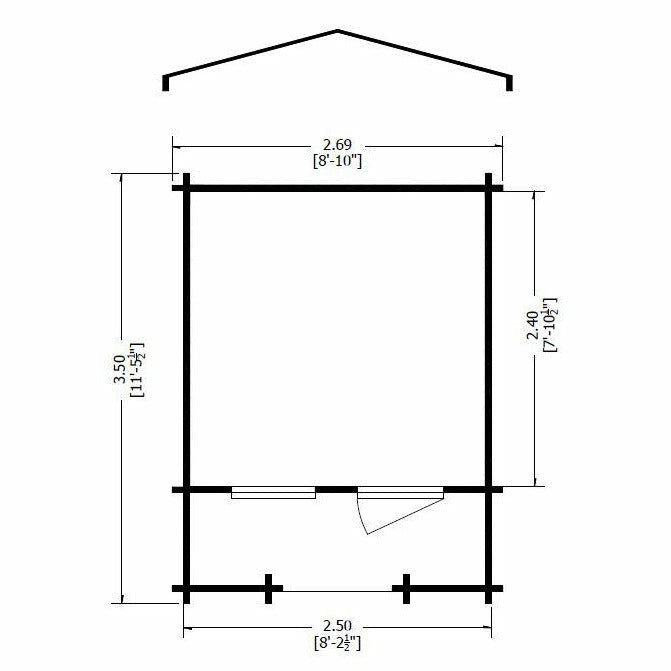 Shire Maulden 19mm Log Cabin With Veranda (9x9) MAUV0909L19-1AA 5060437984477 - Outside Store