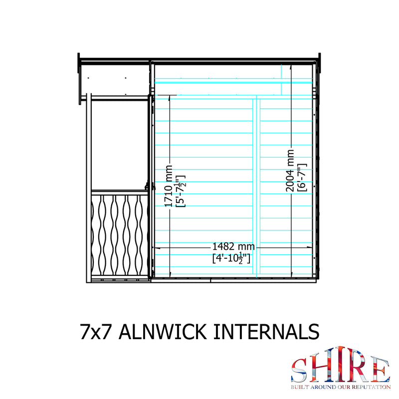 Shire Alnwick Summerhouse (7x7) ALNW0707DSL-1AA 5060437981926