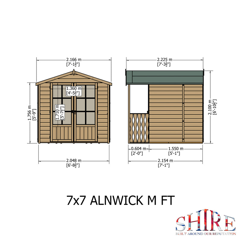 Shire Alnwick Summerhouse (7x7) ALNW0707DSL-1AA 5060437981926