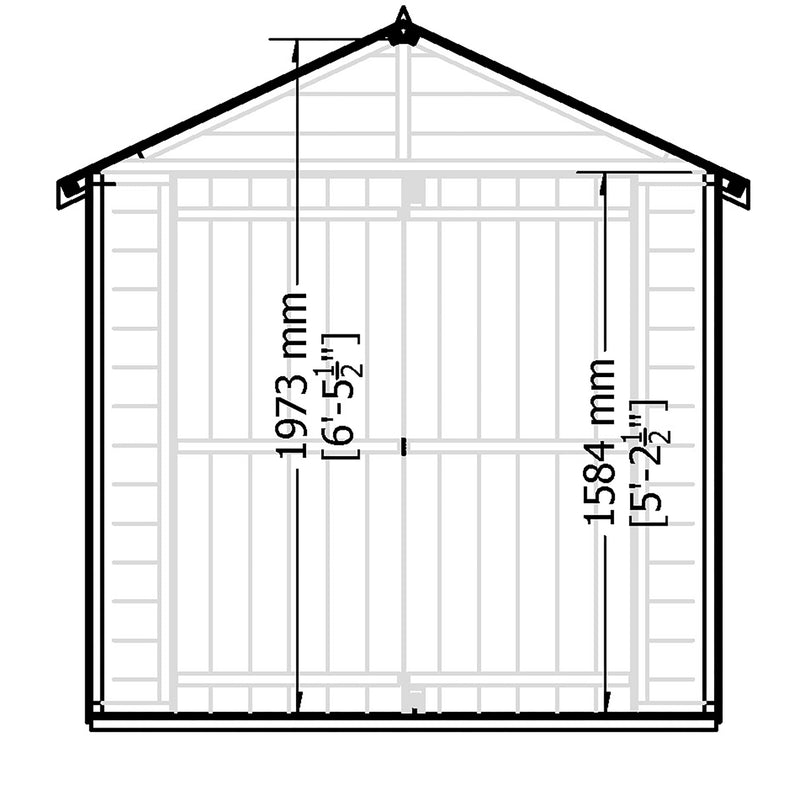 Shire Bute Shiplap Apex Double Door (4x6) BUTE0406DSL-1AA 5060437981711 - Outside Store