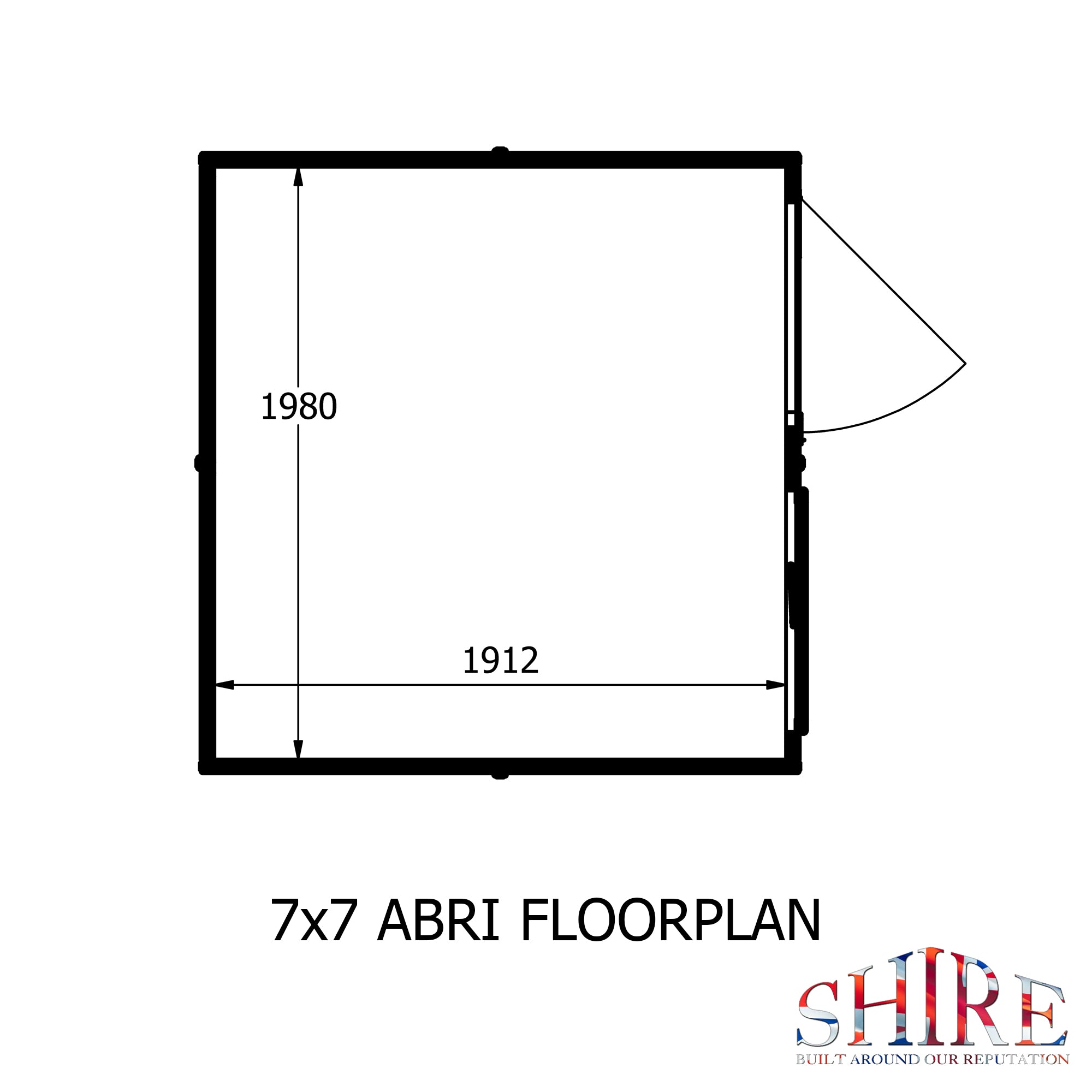 Shire Abri Shed (7x7) ABRI0707DSL-1AA 5060437981773 - Outside Store