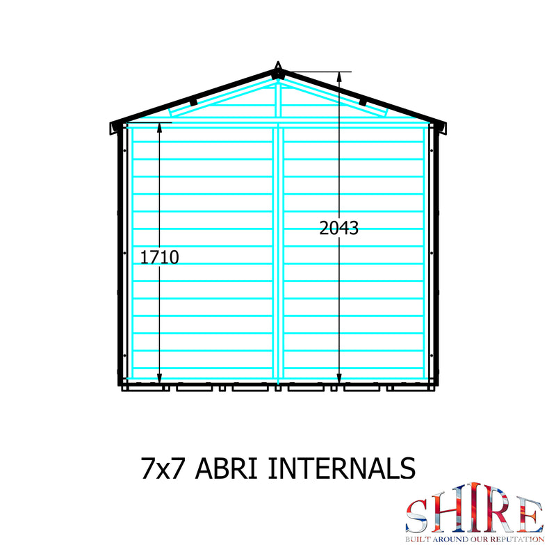 Shire Abri Shed (7x7) ABRI0707DSL-1AA 5060437981773 - Outside Store