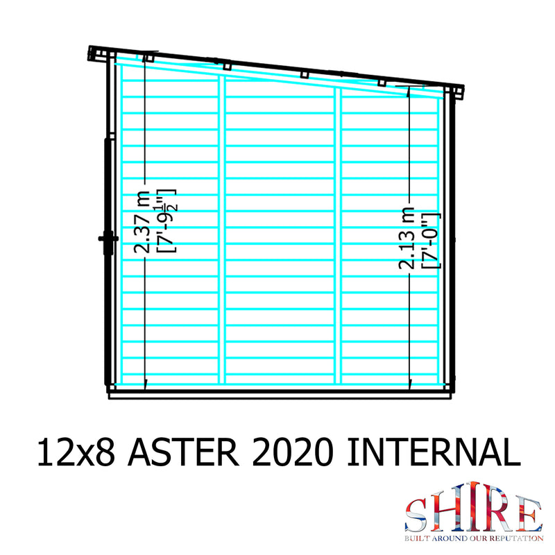 Shire Aster Summerhouse (12x8) ASTR1208DSL-1AA 5019804118892