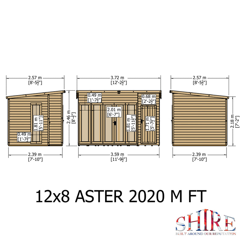 Shire Aster Summerhouse (12x8) ASTR1208DSL-1AA 5019804118892