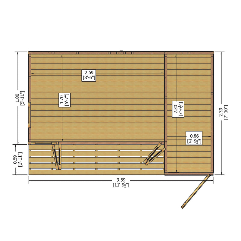 Shire Aster Summerhouse (12x8) ASTR1208DSL-1AA 5019804118892