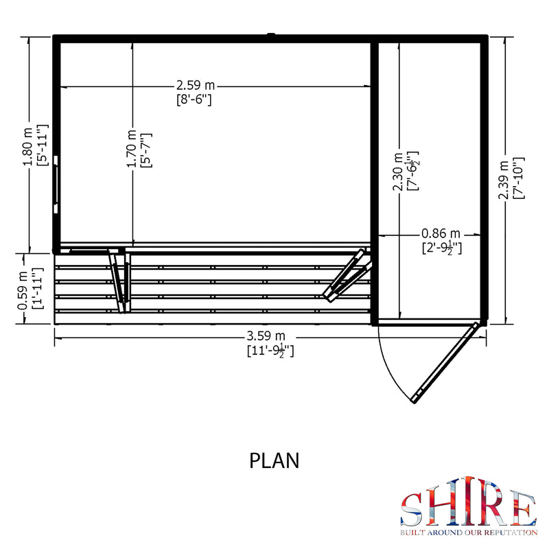 Shire Aster Summerhouse (12x8) ASTR1208DSL-1AA 5019804118892