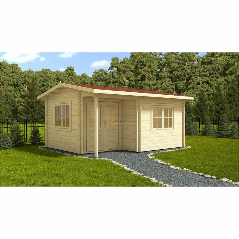 Eurowood (Eurovudas) Oxford Log Cabin 5x4m (16x13), 44mm - Outside Store