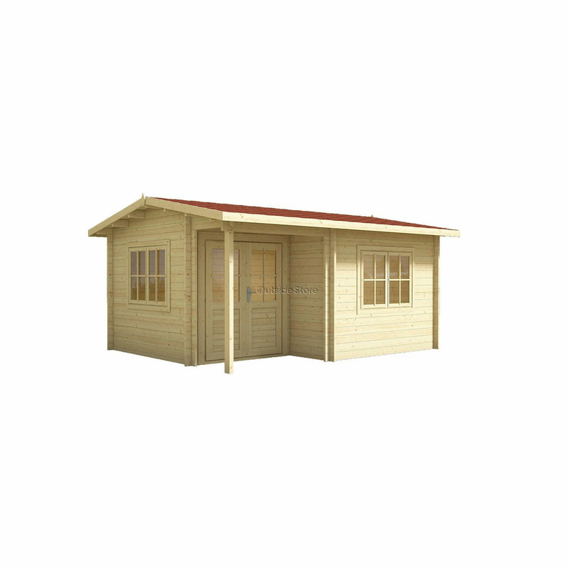 Eurowood (Eurovudas) Alpina Plus Log Cabin 5x4m (16x13), 44mm - Outside Store