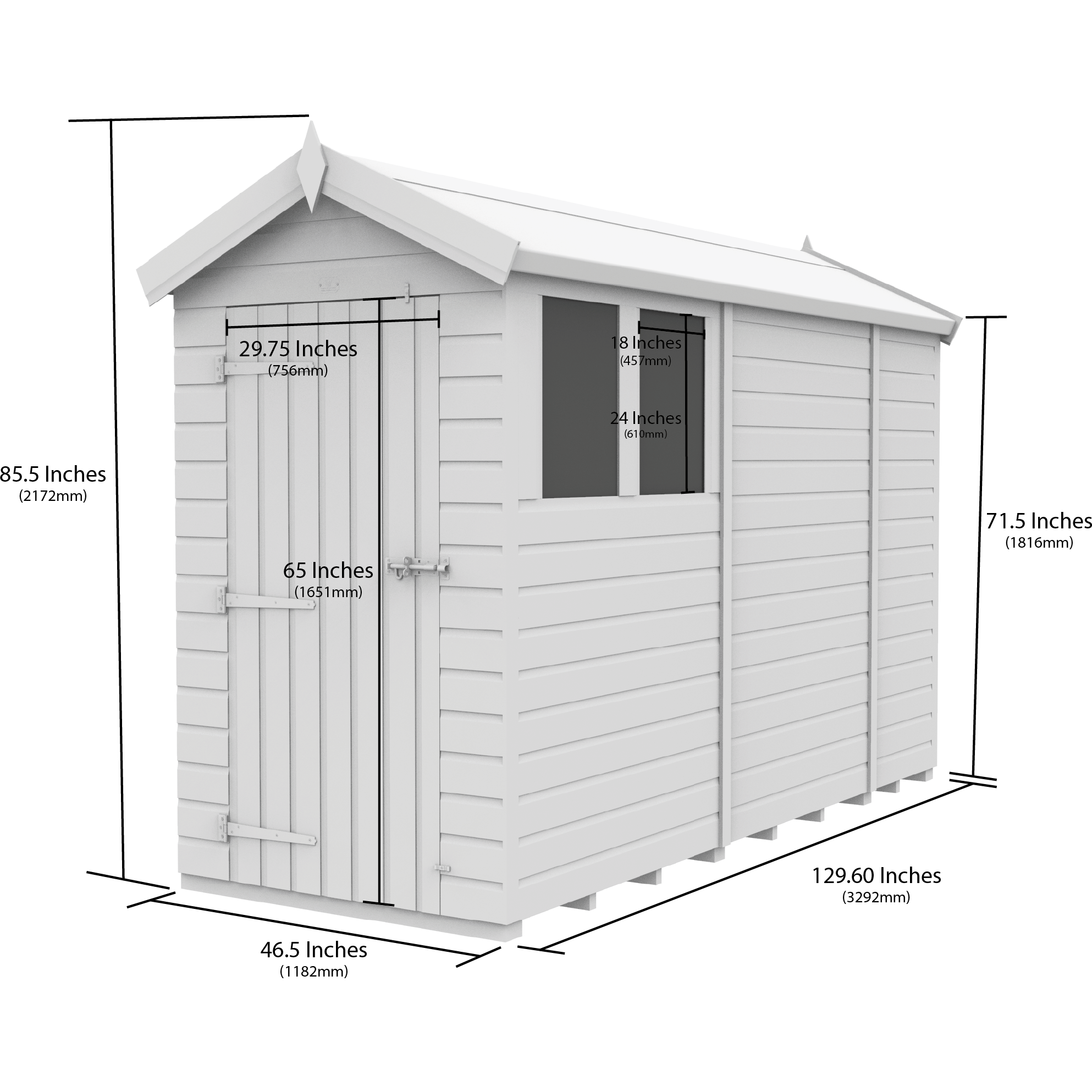 Total Sheds (4x11) Pressure Treated Apex Shed