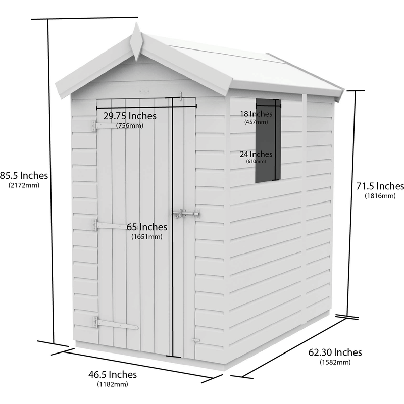 Total Sheds (4x5) Pressure Treated Apex Shed