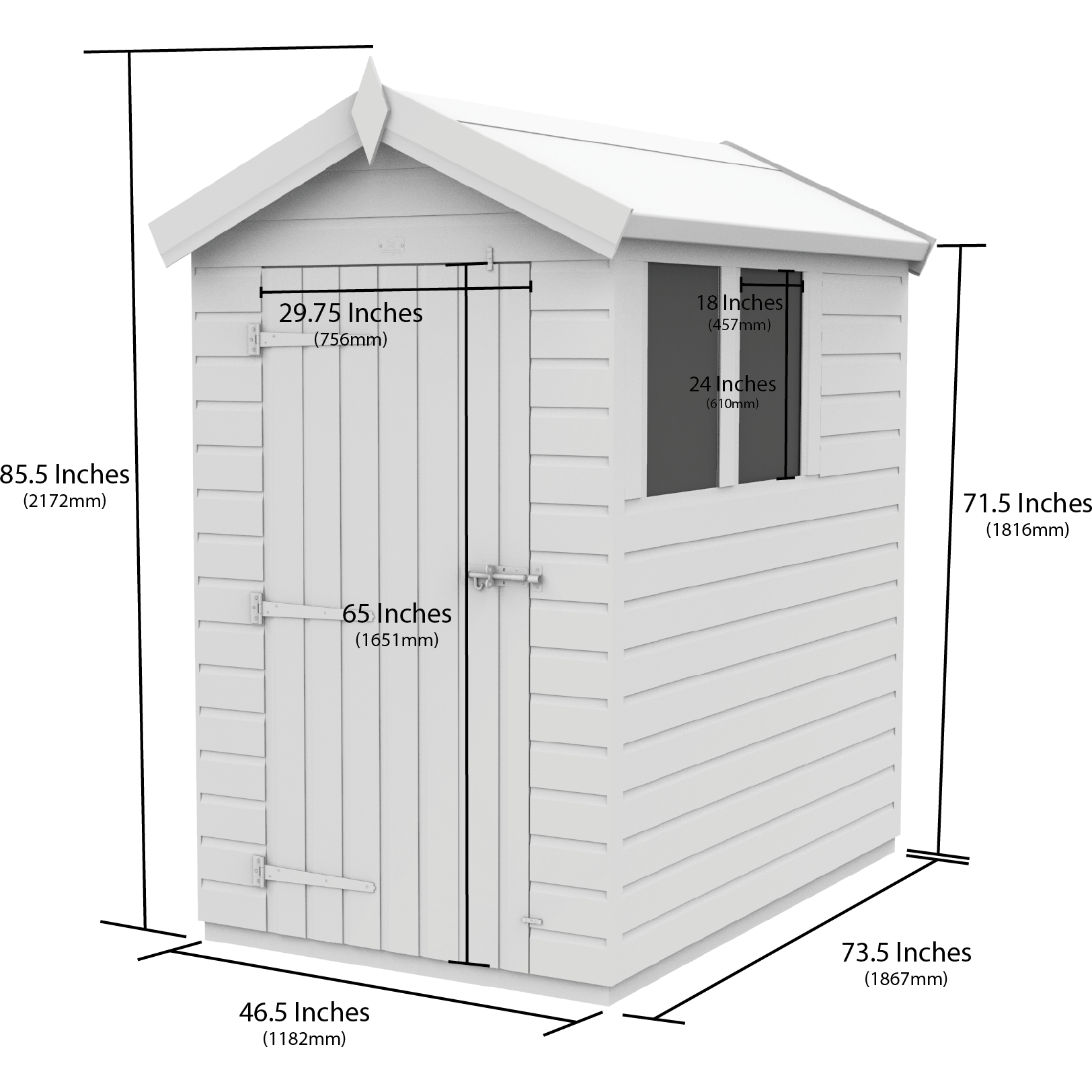 Total Sheds (4x6) Pressure Treated Apex Shed