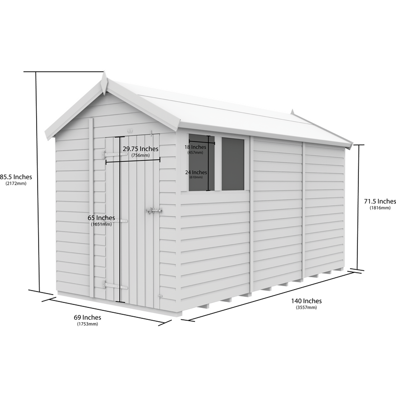 Total Sheds (6x12) Pressure Treated Apex Shed