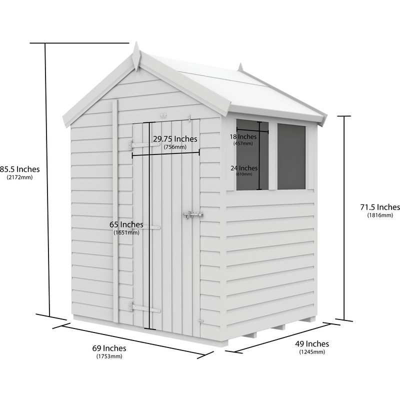 Total Sheds (6x4) Pressure Treated Apex Shed