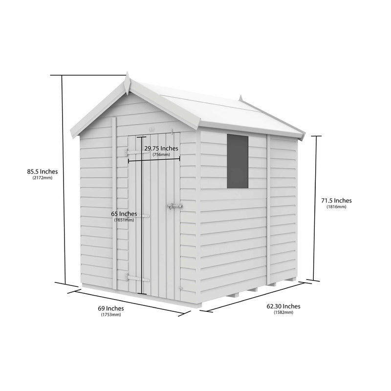 Total Sheds (6x5) Pressure Treated Apex Shed