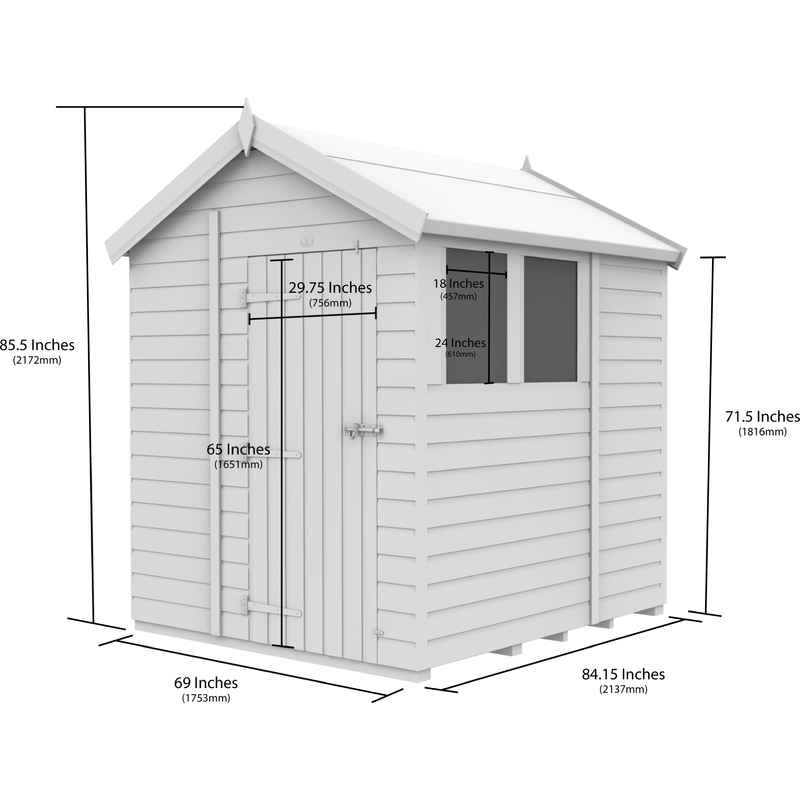 Total Sheds (6x7) Pressure Treated Apex Shed
