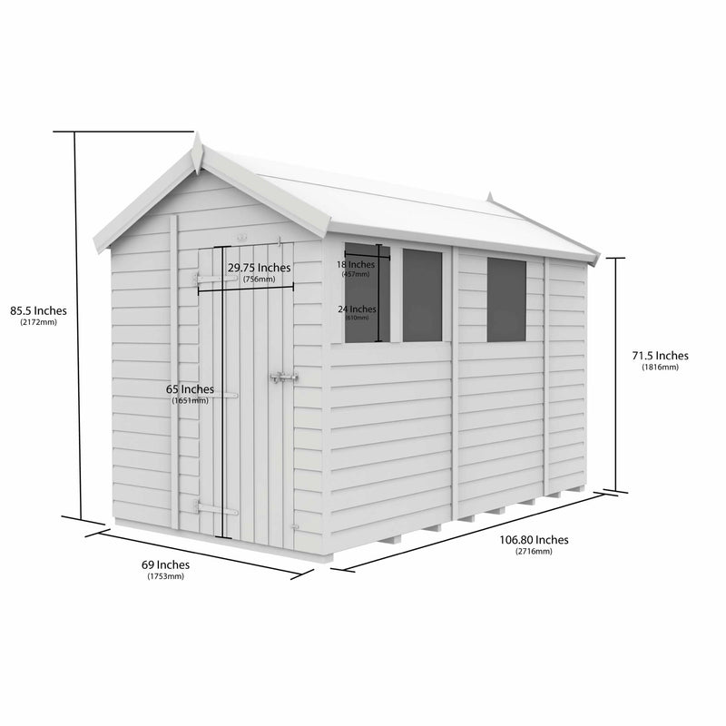 Total Sheds (6x9) Pressure Treated Apex Shed
