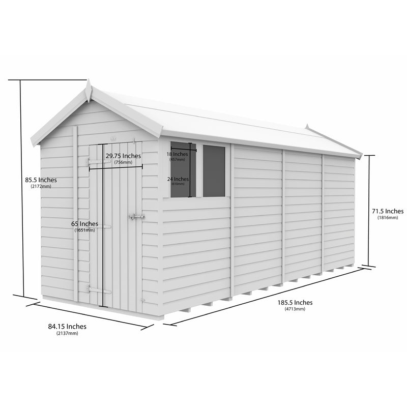Total Sheds (7x16) Pressure Treated Apex Shed