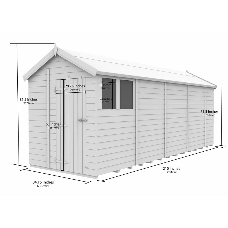 Total Sheds (7x18) Pressure Treated Apex Shed