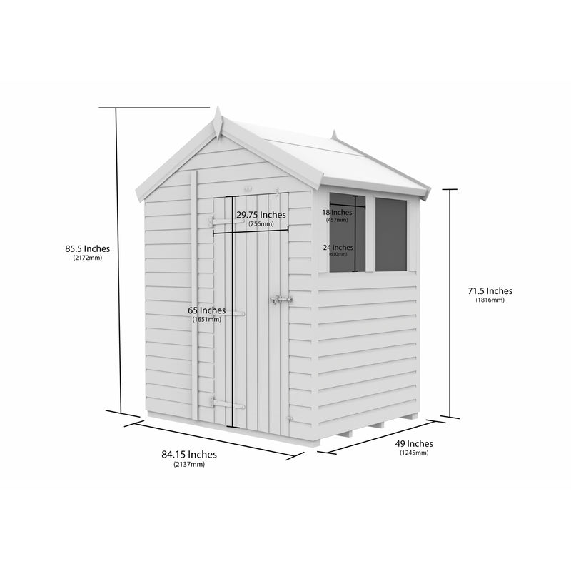 Total Sheds (7x4) Pressure Treated Apex Shed