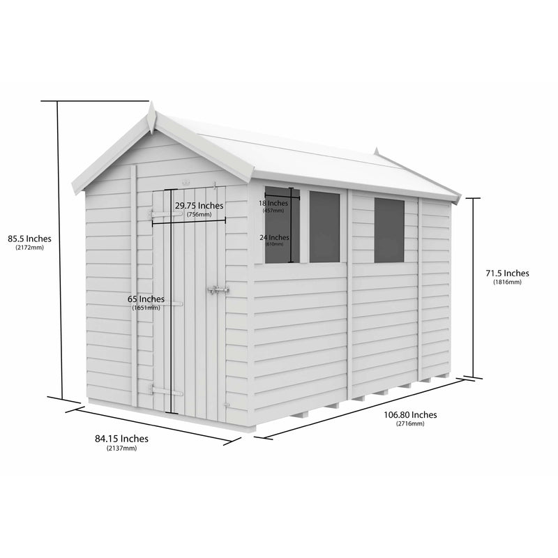 Total Sheds (7x9) Pressure Treated Apex Shed