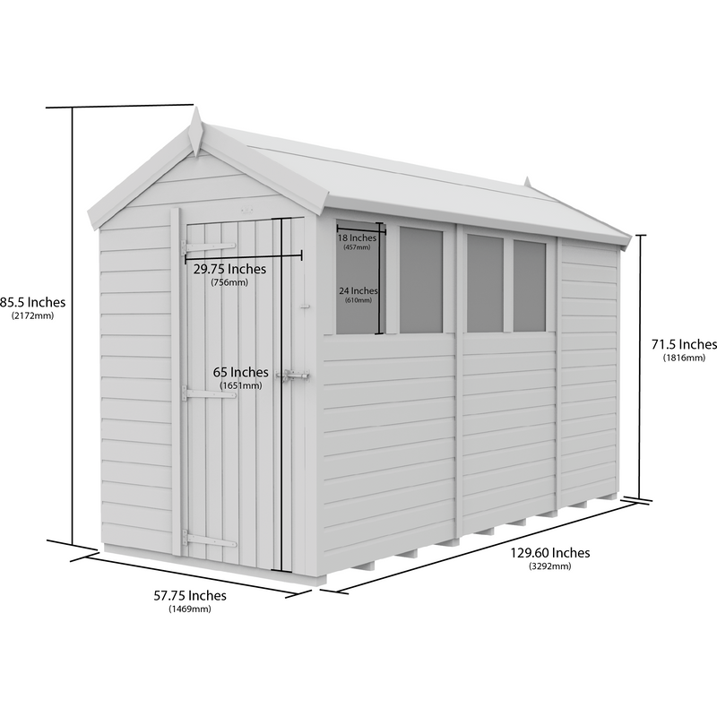 Total Sheds (5x11) Pressure Treated Apex Shed