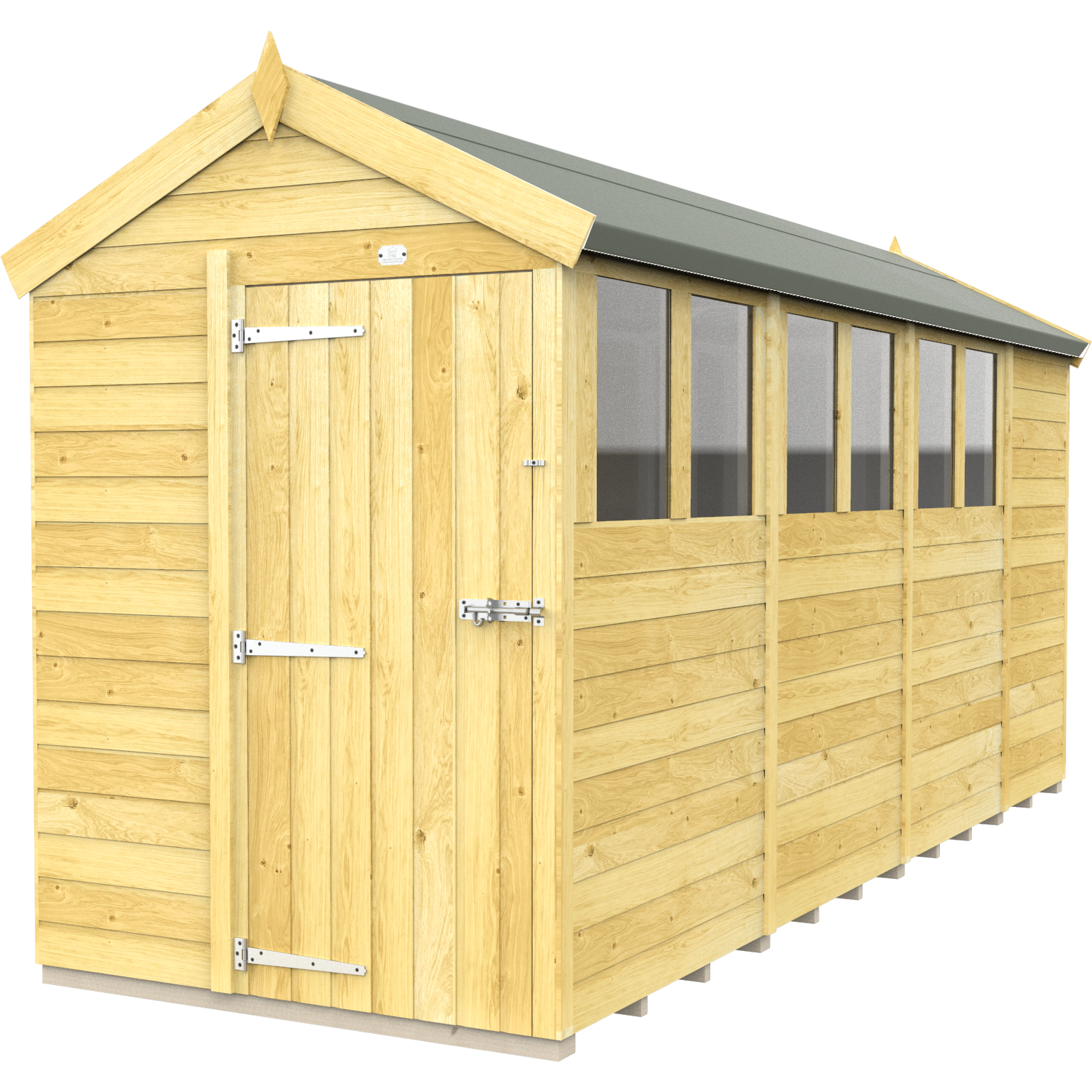 Total Sheds (5x15) Pressure Treated Apex Shed